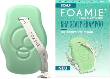 Foamie Scalp Shampooing Solide Anti-Pelliculaire – Avec Acide Salicylique (BHA) & Fleur de Mauve – Exfolie en douceur & apaise le cuir chevelu – Vegan, sans plastique & pH-neutre, 80 g