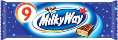 MILKY WAY - Barres chocolat au lait - Format à Offrir ou à Partager - Boîte Cadeau - Idéal pour Noël - 9 barres de 21,5g - 193.5g