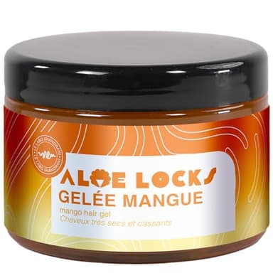 Aloe Locks | Gelée Mangue Fixante | Façonner & Styliser vos locks, Tresses et Boucles | Soin Ultra-Nourrissant | Assouplit la Fibre Capillaire | Pour Cheveux Secs | Fabriqué en France | 300ml