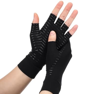 JIEYAO Gants de compression en cuivre pour l'arthrite et l'arthrite avec rhumatisme en cuivre, pour homme et femme, pour rhumatoïdes et ostéoarthrite, taille XL