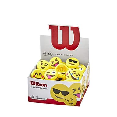WILSON Antivibrateurs au Motif Emoji, Lot de 50, Jaune/Noir, WR8404901001