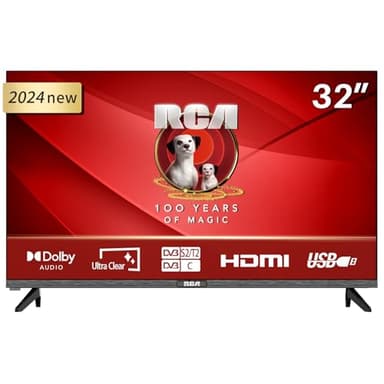 RCA E32-RH1Q1L TV 32 Pouces (80cm) Télévision avec Triple Tuner (DVB-T/T2-C-S/S2),2*HDMI,LED HD,CI+, y Compris Mode hôtel,Sortie Audio numérique2024