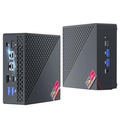 NiPoGi AM06 Pro Mini PC АMD Ryzen 7 5700U(8C/16T, jusqu'à 4,3 GHz), 32 Go(2*16Go) DDR4 512 Go M.2 SSD Mini Ordinateur de Bureau WiFi 6, Double LAN, 4K Triple écran Tour PC avec VESA pour école/Bureau.