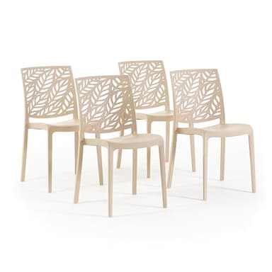SIEDITI FUORI E DENTRO Chaises empilables en polypropylène avec fibre de verre pour intérieur, cuisine ou salle à manger, pour extérieur et jardin, chaises de bar et restaurant, design - Dafne (4