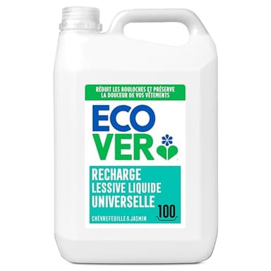Ecover Lessive Liquide à base d'ingrédients d'origine naturelle, Parfum Hibiscus et jasmin,100 lavages