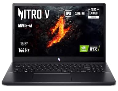Acer Nitro V ANV15-41-R52M, Ordinateur Portable Gaming 15,6'' Full HD IPS 144 Hz, PC Portable Gamer (AMD Ryzen 5 7535HS, NVIDIA GeForce RTX 4050, RAM 16 Go, 512 Go SSD) - PC Gaming Noir
