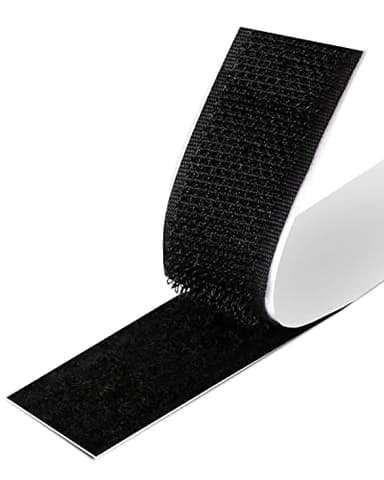 Scratch Autocollant Double Face,Autocollant Pour Moustiquaires, Adhésifs, Pour Moustiquaires, Fenêtres, Cadres Photo, Tapis de Voiture et Faits à la Main 2 cm x 1.8 m Noir