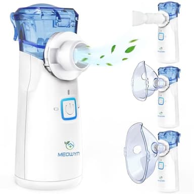 Meowyn Nebulisateur Inhalateur pour Adultes et Enfants, Aerosol Bebe Rechargeable USB-C Portable, Facile à Utiliser et Propre, Silencieux, Atomisation Efficace pour La Maison et Les Voyages