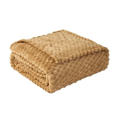 Good Nite Couverture Douillette - 150 x 200 cm - Douce et Chaude - en Microfibre - pour canapé et lit, Chambre à Coucher, Bureau - Beige