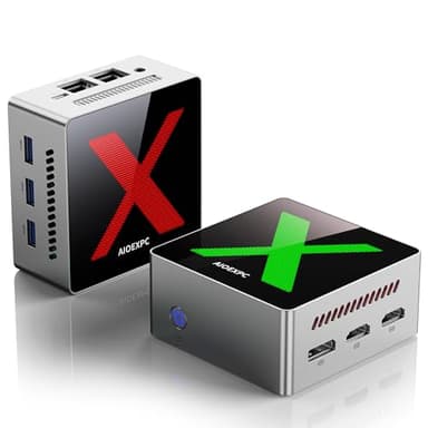 AIOEXPC Mini PC 512Go M.2 SSD,12Go LPDDR5,Mini PC Windows 11 Pro Ιntel Alder Lake N95 (Jusqu'à 3,4 GHz),Mini Desktop PC 2xHDMI,1xDP,WiFi/BT,4K UHD,Mini Computers Bureau/Maison