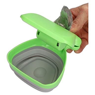 Rosewood Ramasse-Crottes Portable avec Sacs pour Chiens Vert