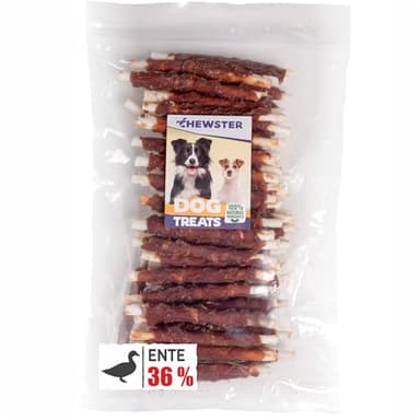 CHEWSTER Bâtonnets à mâcher au Canard – Friandises pour Chien - Paquet de 85 pièces (800 g)