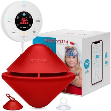 Système d'alarme de piscine BCONE® par Lifebuoy® | Certifié ASTM F2208 | Alarmes de sécurité de piscine bruyantes sur les unités de maison et de piscine | Se connecte à Alexa | Alarmes de piscine pour