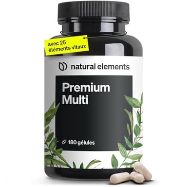 Premium Multi – complexe multivitaminé hautement dosé – 180 gélules – précieuses vitamines A–Z – matières premières premium – formes bioactives – sans additifs inutiles
