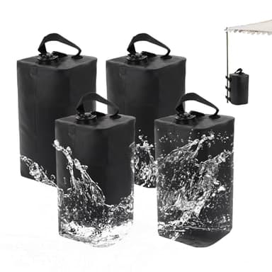 Lot de 4 Sac de Lestage pour Tonnelle, Sacs de Sable Remplissables, 40 kg Leste pour Pied de Tonnelle, Réutilisable, Sacs de Lestage pour Gazebos/Tentes de Jardin/Tentes de Fête, 19.5x33.5cm