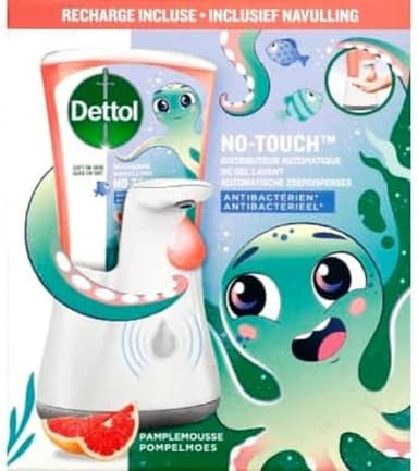 Dettol No Touch Kit Classic Distributeur Automatique de Savon, Pamplemousse, 250ml