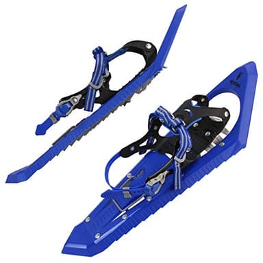 ALPIDEX Raquettes Neige 38-45 Sac Transport Bâtons Telescopiques Optionnel, Couleur:Blue sans bâtons