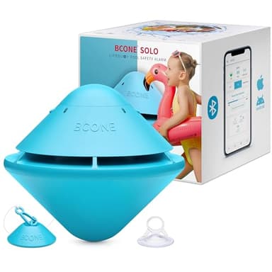 Alarme de piscine solo, alarme intelligente de piscine avec application Bluetooth, pour piscines hors sol et creusées, sirène puissante de 110 dB, étanchéité IP68, installation en quelques secondes.