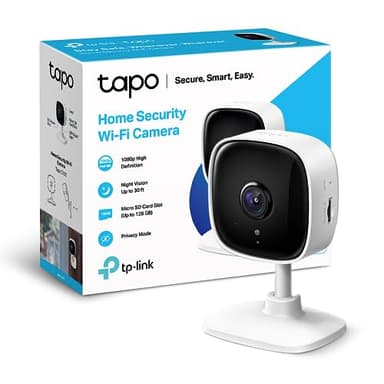 Tapo C100 Caméra de Surveillance WiFi intérieure 1080p, Audio bidirectionnel, Vision Nocturne à 9 m, Compatible avec Alexa, Google Assistant