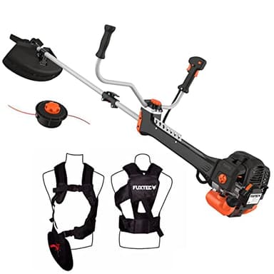 Fuxtec Débroussailleuse Thermique Professionnelle FX-PS152 52 cm3 3CV Système Anti Vibration - 2 en 1 Coupe-Bordure avec Tête de Coupe Double Fil et Lame 3 Dents Modèle Conçu Pour les Pros