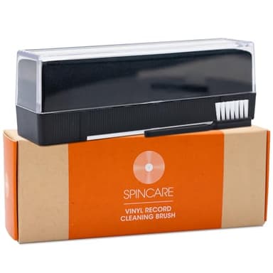 Brosse Nettoyage Disques Vinyle par SPINCARE | Kit Inclut Velours Brosse Antistatique & Stylus | pour Nettoyage & Entretien LP & Plateau Tournant