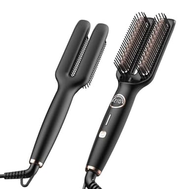 Brosse à Lisser, Brosse Lissante, UKLISS Double Peigne Lissant Avec Indicateur LED, Peigne Chauffant Peigne Lisseur Cheveux pour Cheveux Avec Protection Thermique, Anti-BrûLure, Rapide de 30s