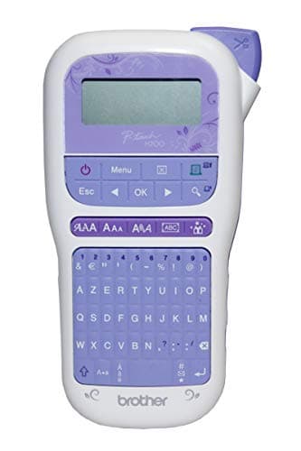 Brother PT-H200 - Etiqueteuse Portable pour Travaux Créatifs et Organisation à la Maison - Livré avec 1 Ruban TZe 12 mm Or/Blanc (4m de long)