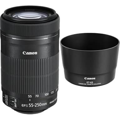 Canon - 8546B002 - Objectif - EF-S 55-250 mm f/4-5,6 IS STM +Canon 8582B001 Pare-Soleil 55-250mm IS STM