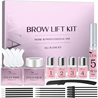 Brow Lift Kit Sourcil, Kit Lamination Sourcils DIY à la Maison, Résultat Professionnel Instantané pour des Sourcils Plus Denses, Plus Épais et en 3D, Facile à Utiliser et Effet Longue Durée