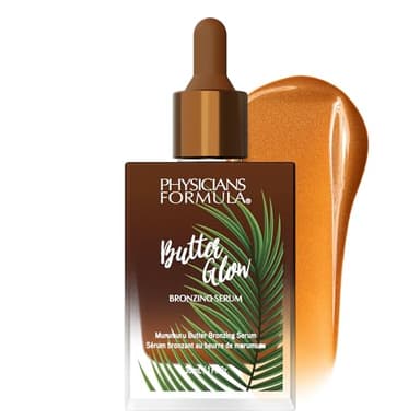 Physicians Formula Butter Glow Bronzing Serum, Soin Nourrissant Bronzer Liquide pour un Teint Rayonnant et Ensoleillé, Enrichi d'un Mélange de Beurres de Murumuru, Cupuaçu et Tucuma, Sunkissed Glow