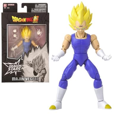 BANDAI - Dragon Ball Z - Figurine articulée Dragon Stars 17 cm - Majin Vegeta - Licence Officielle Dragon Ball - Figurine articulée Majin Vegeta - Jouet Enfant 4 Ans et + - 40731