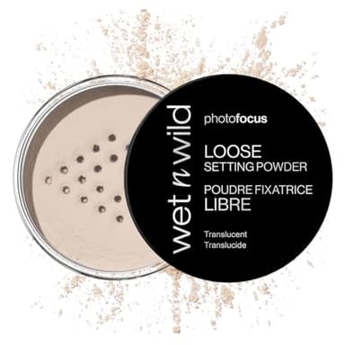 Wet n Wild Photo Focus Loose Setting Powder, Poudre de Fixation Soyeuse et Légère pour Fixer, Matifier, Absorber l'huile et Cuire, Effet Flou Doux, Translucent, 20g