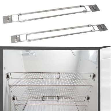 Barres réglables sécurisées pour camping-car | Tiges en acier inoxydable de style tension de 31,8 à 56,6 cm | Stabilisateurs d'aliments et de boissons pour réfrigérateur de véhicule de plaisance |