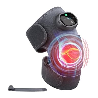 MABSSI Masseur chauffant pour le coude, l'épaule et le genou, masseur de compression portable pour soulager la douleur