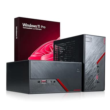 Greed® Nano Pro - Mini PC avec AMD Ryzen 7 5700G - High End Ordinateur multimédia 4K Silencieux + Micro - Ordinateur de Bureau à 4,6 GHz - 32 Go DDR4 RAM - 1 to SSD - USB 3.2 + Win 11 Pro