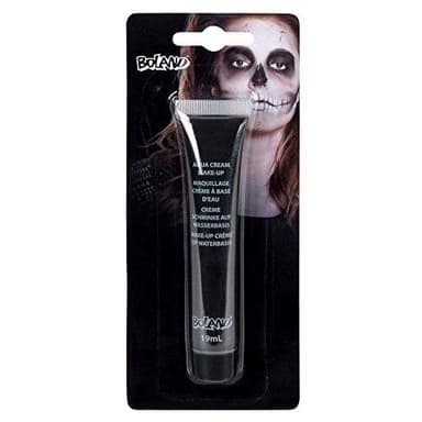 Boland 45171 – Aqua Crème de maquillage noir, contenance 19 ml, dans un tube, maquillage à base d'eau, fête à thème, carnaval, Halloween