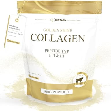 BIOTARY Collagène en Poudre 700 g, Hydrolysat de collagène 100% pur, Peptide 1 – 2 – 3, Excellente solubilité, 100% Pur & Original, sans additifs, Goût neutre