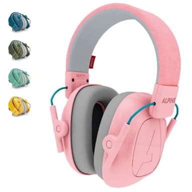Alpine Muffy Casque Anti-Bruit : protection auditive pour enfants jusqu'à 16 ans - CE Certifié - Confortable et réglable - Prévient les troubles auditifs - Robuste et facile à ranger – Rose