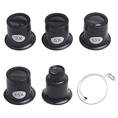 HENGBIRD Loupe horloger 3x/5x/10x/15x/20x monoculaire en acier pour bijoux, diamants, montres, loisirs