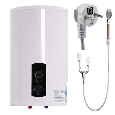 50L 80L 100L 120L Chauffe Eau Electriques, Chauffe Eau Plat Électrique Eau Chaude Chaudière Led Écran 220V 2Kw Chauffe Eau Plat (50L Chauffe Eau Electriques)