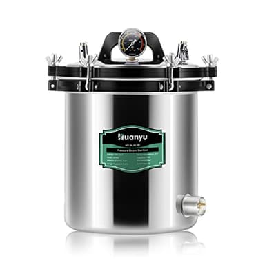 Huanyu Autoclave 18L avec soupape de dégonflage et soupape de sécurité Stérilisateur électrique à vapeur Stérilisateur à vapeur haute pression anti-brûlure à sec pour laboratoires et universités