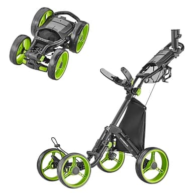 Caddytek - Chariot de Golf Ultra léger à 4 Roues Explorer V8, Mixte, Explorer V8 - Lime, Citron Vert, Taille Unique