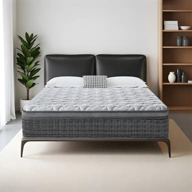 YIDATONG Matelas 160x200 cm - Épaisseur 26 cm Luxe - Extrêmement - Durable - Respirante - Fermeté Moyenne - Literie - Matelas Memoire De Forme - Noyau à Ressort indépendant - Ergonomique - 7 Zones