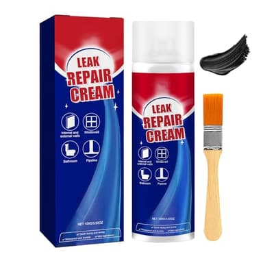 Leak Repair Cream Mastic En Liquid Avec Pinceau - 100ml Hydrofuge Toiture Agent Anti Fuite Étanche, Stop Leak Liquid D'étanchéité Étanche Pour Réparation De Fuites Pour Salle De Bain Toilettes Toit