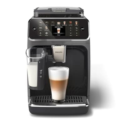 Philips Machine à Expresso Entièrement Automatique 5500 Series – 20 Boissons Chaudes et Glacées, Carafe à Lait LatteGo Facile à Nettoyer, SilentBrew 40% plus Silencieuse, QuickStart, Gris (EP5544/50)
