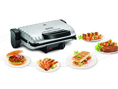 Tefal Grill Viande Panini Minute Grill, 1600 W, Position grill et barbecue, Plaques antiadhésives, Grilles amovibles, Rangement vertical GC205816
