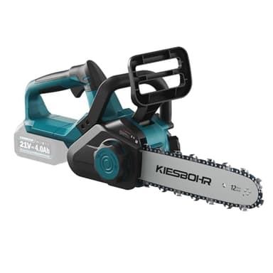 KIESBOHR Tronçonneuse à Batterie 30cm Compatible avec la Batterie Makita 18V,Tronçonneuse électrique Sans Fil et Sans Balai avec Huileur Automatique et Tension de la Chaîne (Sans Batterie ni Chargeur)