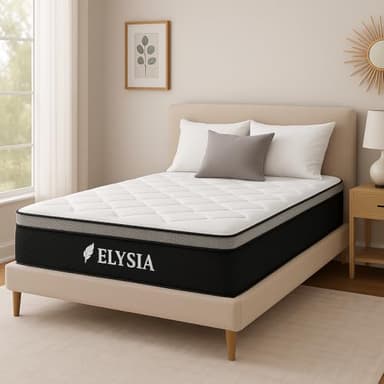 KONTARBOOR Matelas 140x190 cm - Elysia – Mousse Mémoire de Forme – 25 cm – Soutien 7 Zones – Hypoallergénique – Ferme & Confort Équilibré.