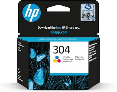 HP 304 Cartouche d'Encre Trois Couleurs Authentique (N9K05AE), Tri-Colour