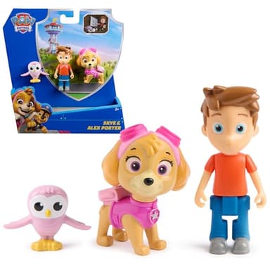 Paw Patrol Skye & Alex Porter Lot de Figurines avec Figurine Lil Hootie, Jouets pour Enfants pour garçons et Filles à partir de 3 Ans